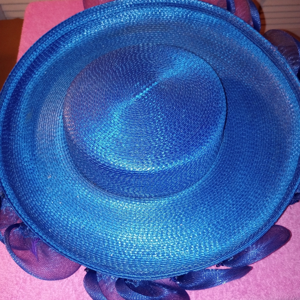 Blue Weaved Hat